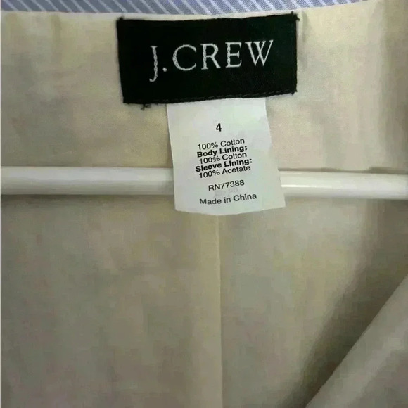 J Crew rain coat NWOT gray/beige. Size 4 - Picture 2 of 8